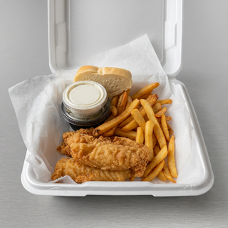 3 PC Cod Dinner w/Slaw,Bread & Fries
